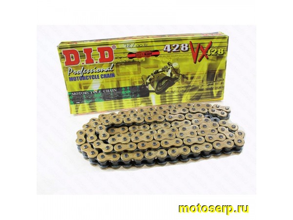 Купить  Цепь приводная (428х120) DID 428VX G&B X-Ring С САЛЬНИКОМ (шт) (428VXGB120 (JP купить с доставкой по Москве и России, цена, технические характеристики, комплектация фото  - motoserp.ru