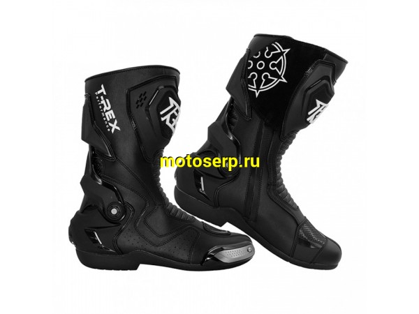 Купить  Мотоботы спорт. RYO Racing T-REX (защ. голени), чёрные р-р 44" (NQ) (пар) (Regul 304235-4 купить с доставкой по Москве и России, цена, технические характеристики, комплектация фото  - motoserp.ru