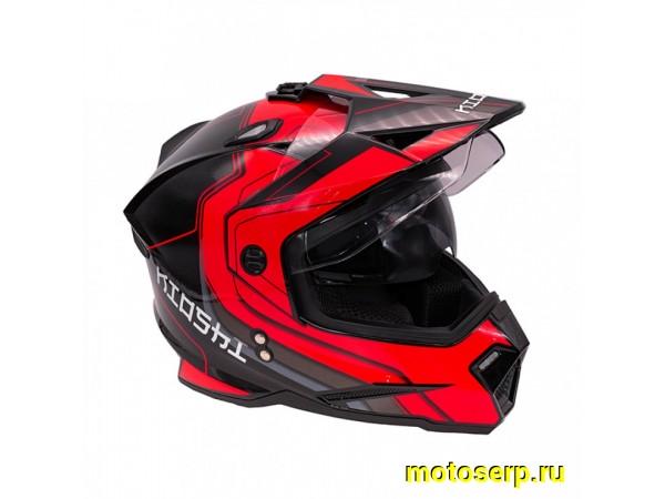 Купить  Шлем Кросс KIOSHI Fighter 802 (мотард) красный  р-р M  1390гр (шт)  (Regul 304170-18 купить с доставкой по Москве и России, цена, технические характеристики, комплектация фото  - motoserp.ru