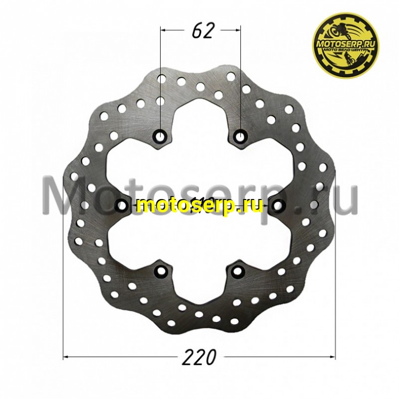 Купить  Диск тормозной задний (220x110) (отв:6x62) GR7 (шт) (SM 154-2952 купить с доставкой по Москве и России, цена, технические характеристики, комплектация фото  - motoserp.ru