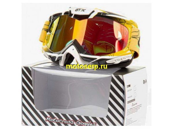 Купить  Очки мото Кросс GTX 5016  желтые (шт) (0 купить с доставкой по Москве и России, цена, технические характеристики, комплектация фото  - motoserp.ru