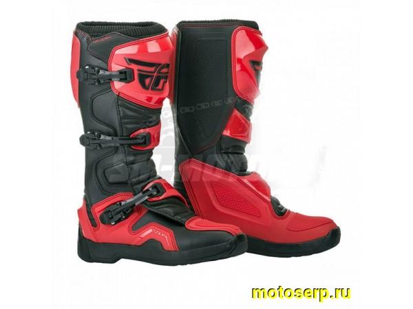 Купить  ====Мотоботы кросс. FLY RACING MAVERIK (защ. голени), черные/красные 14" (49,5 EU) (2019) (NQ) (пар) (0 купить с доставкой по Москве и России, цена, технические характеристики, комплектация фото  - motoserp.ru