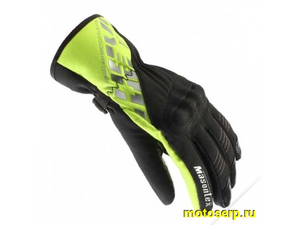 Купить  Перчатки Masontex M36 зимние Черный/лайм (L) (пар)  (Regul 304174-10 купить с доставкой по Москве и России, цена, технические характеристики, комплектация фото  - motoserp.ru