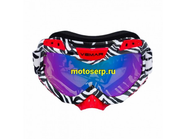 Купить  Очки мото Кросс VEMAR VM-1016C красный (шт) (0 купить с доставкой по Москве и России, цена, технические характеристики, комплектация фото  - motoserp.ru