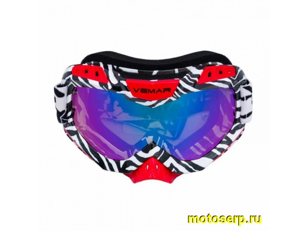 Купить  Очки мото Кросс VEMAR VM-1016C красный (шт) (0 купить с доставкой по Москве и России, цена, технические характеристики, комплектация фото  - motoserp.ru