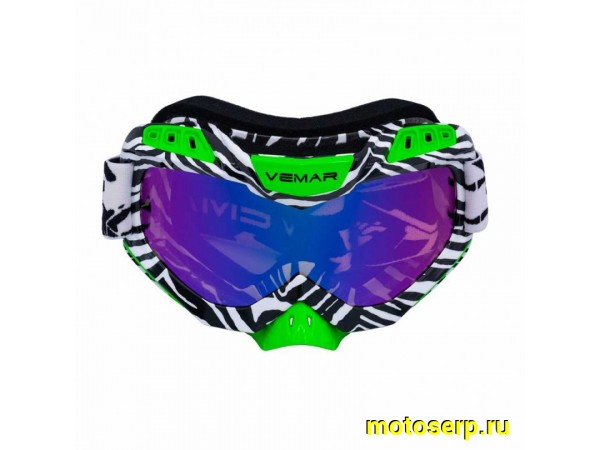 Купить  Очки мото Кросс VEMAR VM-1016C зеленый (шт) (0 купить с доставкой по Москве и России, цена, технические характеристики, комплектация фото  - motoserp.ru