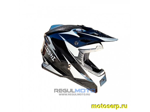 Купить  Шлем Кросс KIOSHI Holeshot 801 черный/серый р-р М  (шт) (Regul 304171-39 купить с доставкой по Москве и России, цена, технические характеристики, комплектация фото  - motoserp.ru