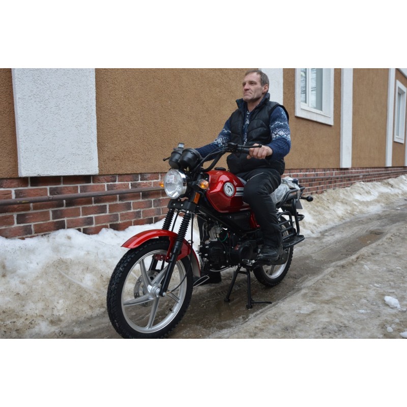 Купить  Мопед MM COLT2 (ALLOY) (Кольт-2 ALLOY) 50сс 4Т, в стиле Каферейсер на внедорожн. резине, колеса 17" Диск/Бараб (шт) 01100 (MM 76975 купить с доставкой по Москве и России, цена, технические характеристики, комплектация фото  - motoserp.ru