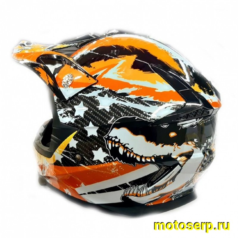 Купить  ====Шлем Кросс  YM-915 black+wolf L  (шт) (0 купить с доставкой по Москве и России, цена, технические характеристики, комплектация фото  - motoserp.ru