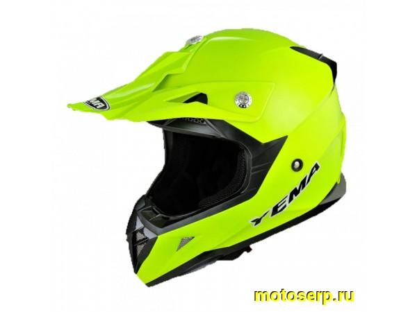 Купить  ====Шлем Кросс  YM-915 fluor yellow L (шт) (0 купить с доставкой по Москве и России, цена, технические характеристики, комплектация фото  - motoserp.ru