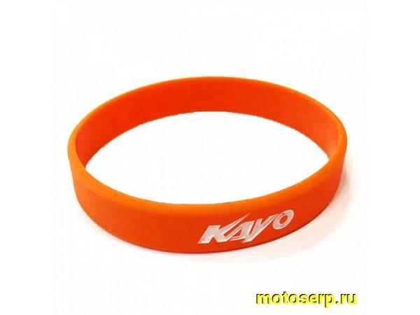 Купить  Браслет   "KAYO"  (оранжевый, чёрная надпись) (шт) (SM 803-3442 купить с доставкой по Москве и России, цена, технические характеристики, комплектация фото  - motoserp.ru