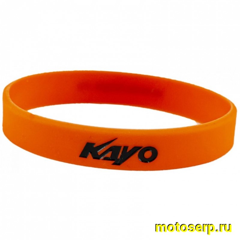 Купить  Браслет   "KAYO"  (оранжевый, чёрная надпись) (шт) (SM 803-3442 купить с доставкой по Москве и России, цена, технические характеристики, комплектация фото  - motoserp.ru