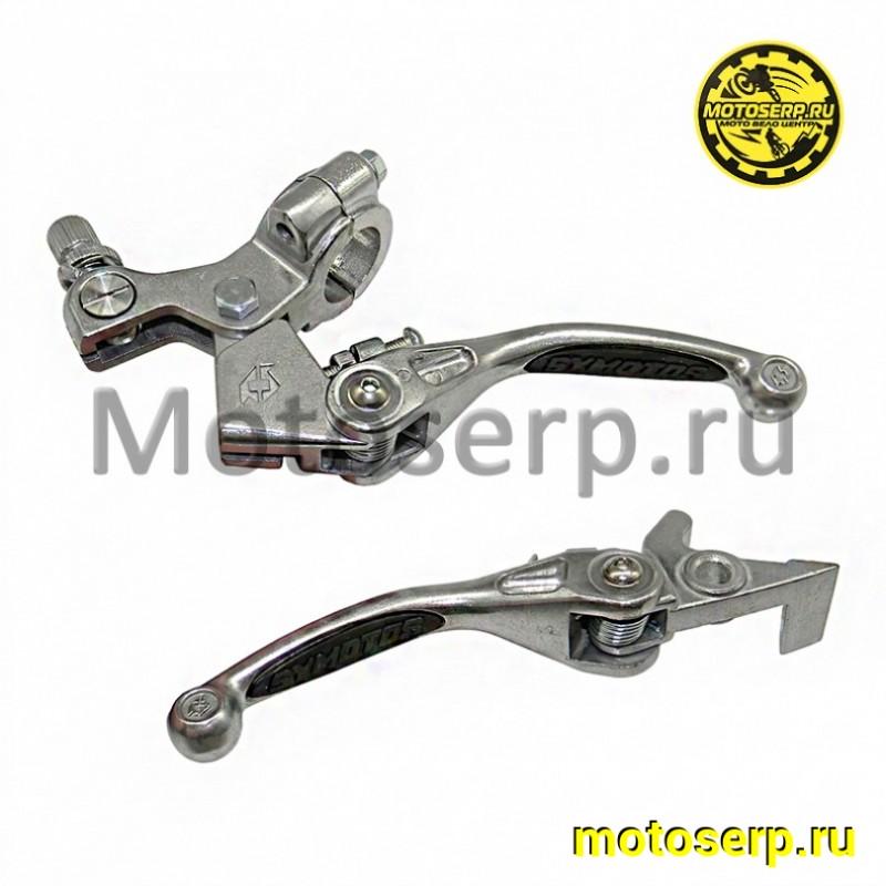 Купить  Рычаг сцепления/тормоза складные в сборе питбайк (тормоз+сцепление) чёрная накладка (пар)  (SM 161-8718 купить с доставкой по Москве и России, цена, технические характеристики, комплектация фото  - motoserp.ru