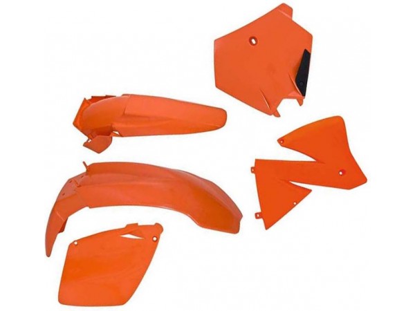 Купить  Комплект пластика KTM SX-SXF400-520 00 EXC-EXCF 125-520 00-02 оранжевыйl RTech R-KITKTM-AR0-501 (комп) (JP купить с доставкой по Москве и России, цена, технические характеристики, комплектация фото  - motoserp.ru