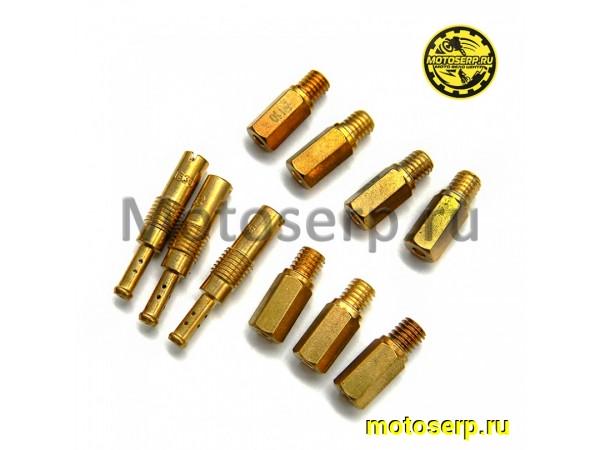 Купить  Ремкомплект карбюратора (набор гл.топл. жиклеров)  10шт. (7 главных и 3 х/х)100-118 (30-35) NIBBI PWK, Keihini (комп) (Regul 303305 купить с доставкой по Москве и России, цена, технические характеристики, комплектация фото  - motoserp.ru