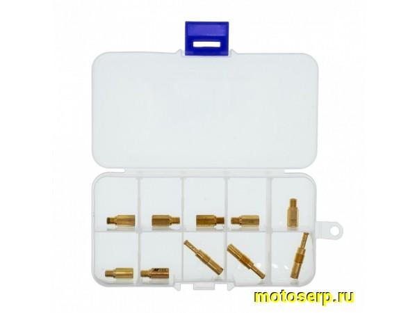 Купить  Ремкомплект карбюратора (набор гл.топл. жиклеров)  10шт. (7 главных и 3 х/х)120-135 (39-42) NIBBI PWK, Keihin (комп) (Regul 303304 купить с доставкой по Москве и России, цена, технические характеристики, комплектация фото  - motoserp.ru