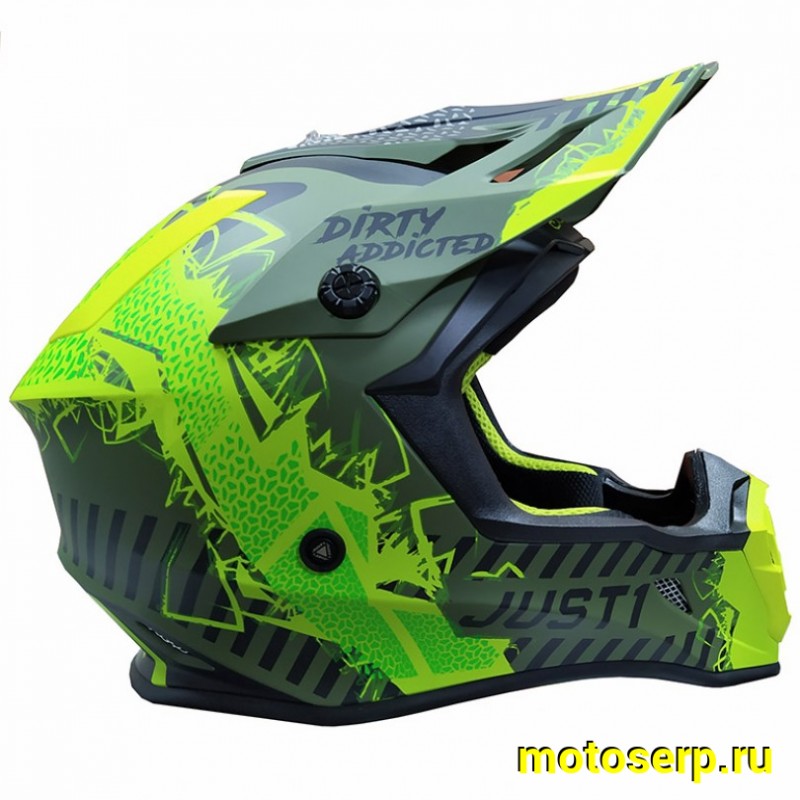 Купить  Шлем Кросс JUST1 J38 MASK Hi-Vis желтый/черный/хаки матовый (2021) M (шт)  (SM 941-2902 купить с доставкой по Москве и России, цена, технические характеристики, комплектация фото  - motoserp.ru