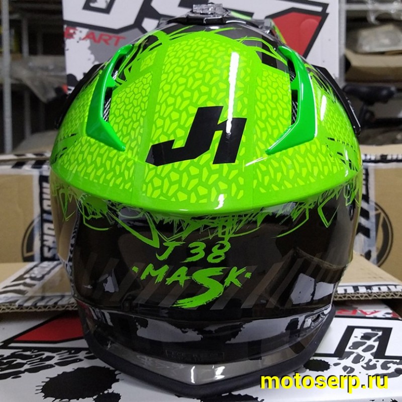 Купить  Шлем Кросс JUST1 J38 MASK Hi-Vis зеленый/серый/черный глянцевый (2021) L (шт)  (SM 941-3672 купить с доставкой по Москве и России, цена, технические характеристики, комплектация фото  - motoserp.ru