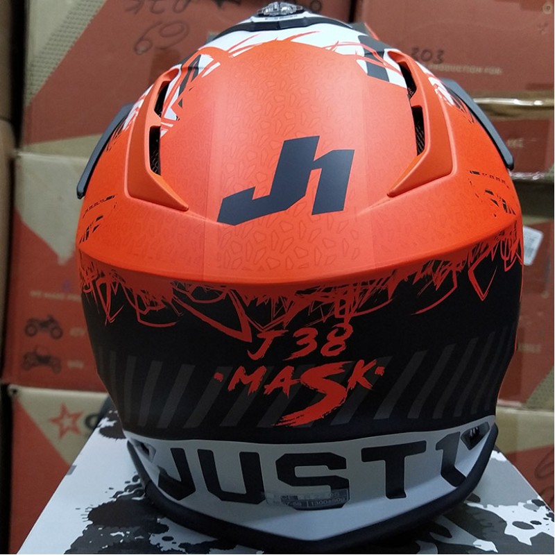 Купить  Шлем Кросс JUST1 J38 MASK Hi-Vis оранжевый/серый/черный матовый (2021) S (шт)  (SM 941-4153 купить с доставкой по Москве и России, цена, технические характеристики, комплектация фото  - motoserp.ru