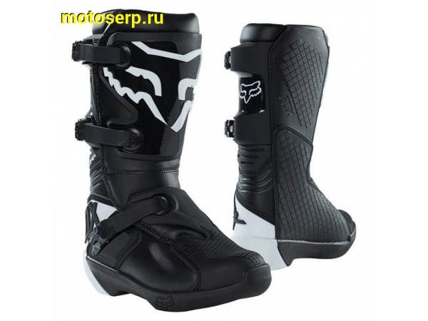 Купить  Мотоботы кросс. Fox Comp Youth Boot Black Y8 (27689-001-8) подростковые (Ч/З) (пар) (Fox УТ-00005260 купить с доставкой по Москве и России, цена, технические характеристики, комплектация фото  - motoserp.ru