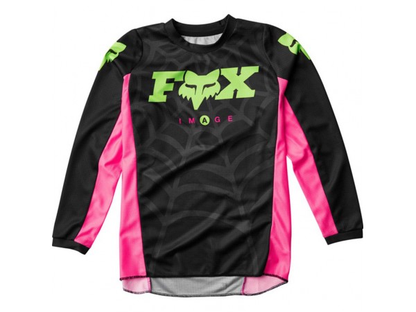 Купить  Джерси (футболка для мотокросса) Fox 180 Venin Youth Jersey Black YM (24857-001-YM) подростковая (шт) (0 купить с доставкой по Москве и России, цена, технические характеристики, комплектация фото  - motoserp.ru