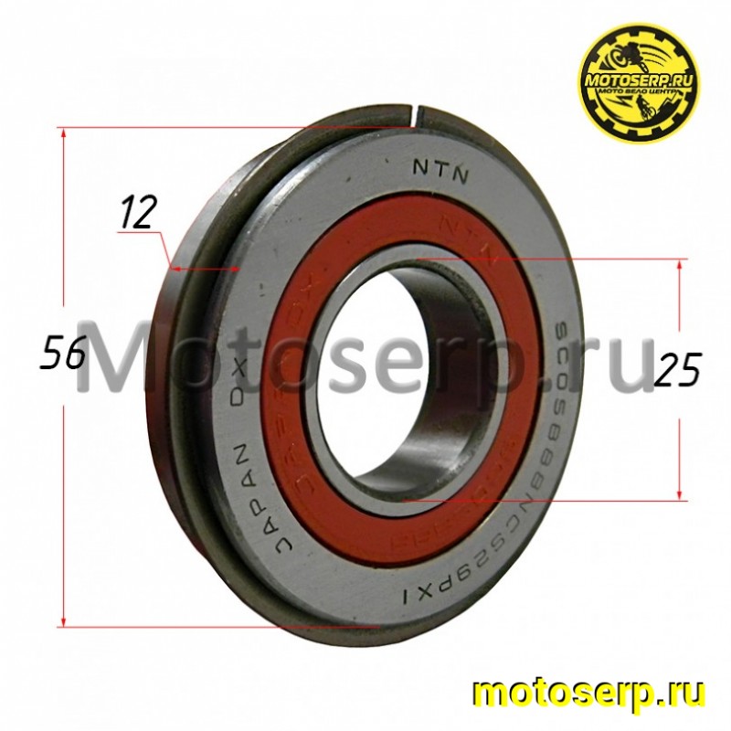 Купить  Подшипник 25*56*12  коленвала Honda DIO AF 55/56/57/58 c проточкой Zoomer SC05B88UNC529PX1 (JP) (шт) (MT S-3193 купить с доставкой по Москве и России, цена, технические характеристики, комплектация фото  - motoserp.ru