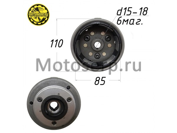 Купить  Ротор генератора (магнит, маховик) 156FMJ (1P56FMJ) YX140 (эл.стартер) 6 магнитов  (шт) (SM 291-2531 купить с доставкой по Москве и России, цена, технические характеристики, комплектация фото  - motoserp.ru