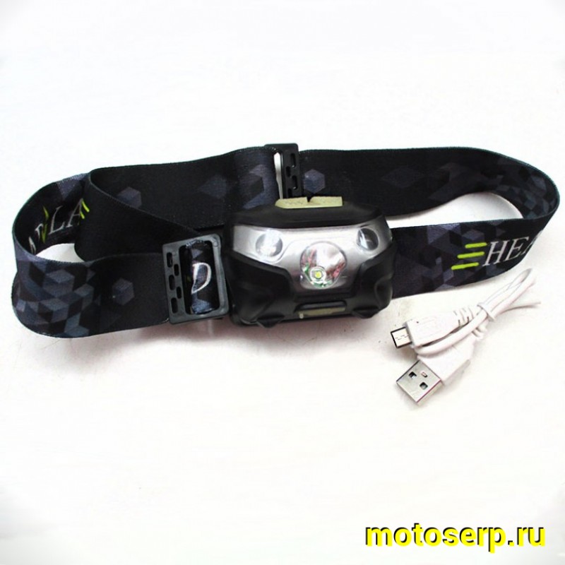 Купить  Фонарик налобный PRO-GH803, CREE XPE Led 3W, включение "Взмахом руки", с аккумулятором, зарядка USB (Альт PRO-GH803 купить с доставкой по Москве и России, цена, технические характеристики, комплектация фото  - motoserp.ru