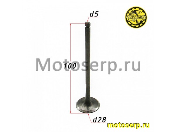 Купить  Клапан 174MN/177MM (впуск) (D-28mm, L-100mm, T-5mm) ZS174MN-3/ZS177MM (NC250) (шт) (Regul 100061959 купить с доставкой по Москве и России, цена, технические характеристики, комплектация фото  - motoserp.ru