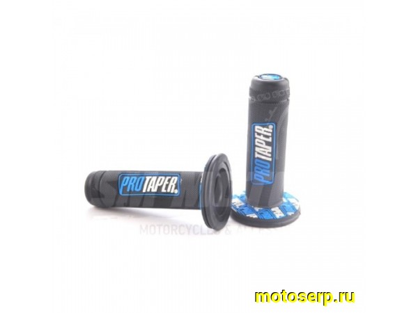 Купить  Ручки руля (грипсы) Кросс PRO-TAPER черные/синие мягкие (пара) (SM 121-7837 купить с доставкой по Москве и России, цена, технические характеристики, комплектация фото  - motoserp.ru