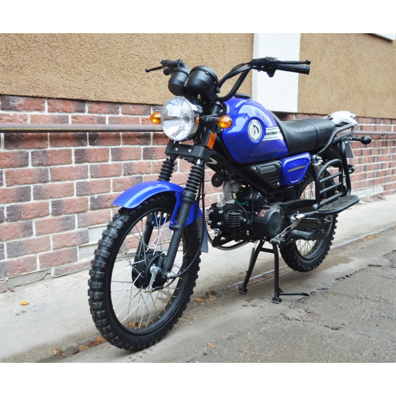 Купить  Мопед MM COLT (DRUM) (Кольт-50) 50сс 4Т, в стиле Каферейсер на внедорожн. резине, колеса 18/17", Бар/Бар. (шт) 01100 (MM 76976 купить с доставкой по Москве и России, цена, технические характеристики, комплектация фото  - motoserp.ru