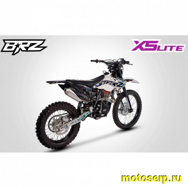 Купить  ====Мотоцикл Кросс/Эндуро BRZ X5 LITE 250 White (спортинв), 21/18, 250cc, 172FMM, 4T, возд. охлажд.,диск/диск, (зал) (шт) купить с доставкой по Москве и России, цена, технические характеристики, комплектация фото  - motoserp.ru