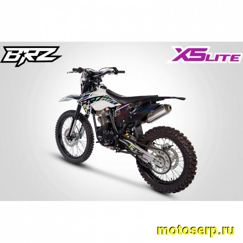 Купить  ====Мотоцикл Кросс/Эндуро BRZ X5 LITE 250 White (спортинв), 21/18, 250cc, 172FMM, 4T, возд. охлажд.,диск/диск, (зал) (шт) купить с доставкой по Москве и России, цена, технические характеристики, комплектация фото  - motoserp.ru