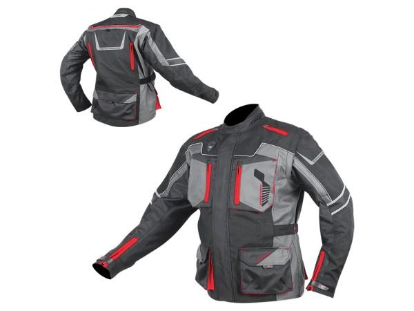 Купить  Куртка с жесткими вставками текстильная HIZER AT-5005 серая (XXL) (NQ) (ML 14961 купить с доставкой по Москве и России, цена, технические характеристики, комплектация фото  - motoserp.ru