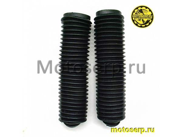 Купить  Гофры (чехлы) резиновые передней вилки (L-345mm, d-40mm, D-55mm) (черные, универсальные)  (пар) (MD 02699 купить с доставкой по Москве и России, цена, технические характеристики, комплектация фото  - motoserp.ru
