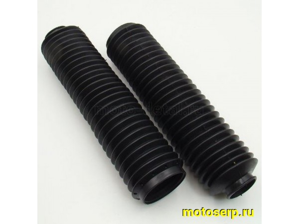Купить  Гофры (чехлы) резиновые передней вилки (L-345mm, d-40mm, D-55mm) (черные, универсальные)  (пар) (MD 02699 купить с доставкой по Москве и России, цена, технические характеристики, комплектация фото  - motoserp.ru