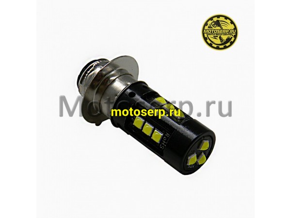 Купить  Лампа фары LED P15D-1 8Вт/ 800Лм/ 5000К (33-SMD диода 5630); светодиодная, фары Alpha,DELTA, Zodiak (юбка 1 ус)  (шт)  (MD 04102 (ANKON 004919 купить с доставкой по Москве и России, цена, технические характеристики, комплектация фото  - motoserp.ru