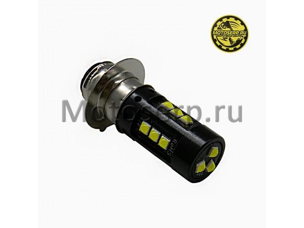 Купить  Лампа фары LED P15D-1 8Вт/ 800Лм/ 5000К (33-SMD диода 5630); светодиодная, фары Alpha,DELTA, Zodiak (юбка 1 ус)  (шт)  (MD 04102 (ANKON 004919 купить с доставкой по Москве и России, цена, технические характеристики, комплектация фото  - motoserp.ru