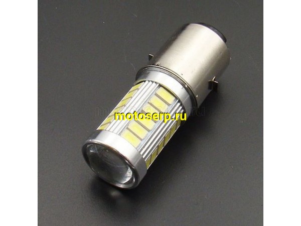 Купить  Лампа фары LED Н6 (BA20D) 8 Вт/ 800Лм/ 5000К (33-SMD диода 5630); фары, светодиодная  (шт)  (MD 04101 купить с доставкой по Москве и России, цена, технические характеристики, комплектация фото  - motoserp.ru