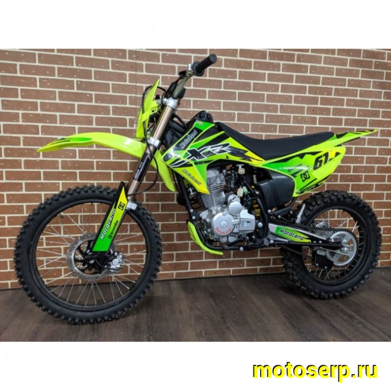 Купить  ====Мотоцикл Кросс/Эндуро Motoland XR 250 LITE (спортинв), Зеленый 21/18, 165FMM, 250сс, диск (шт) (ML 15321 купить с доставкой по Москве и России, цена, технические характеристики, комплектация фото  - motoserp.ru