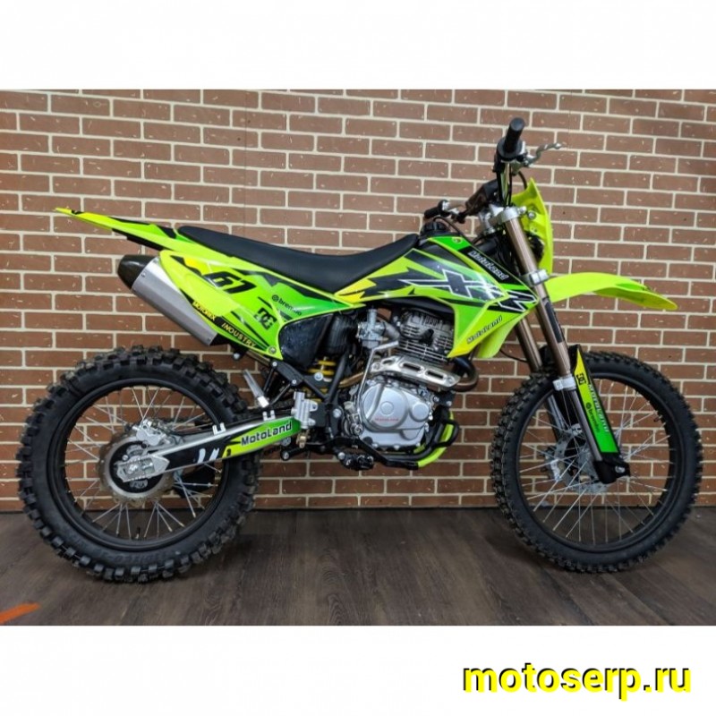 Купить  ====Мотоцикл Кросс/Эндуро Motoland XR 250 LITE (спортинв), Зеленый 21/18, 165FMM, 250сс, диск (шт) (ML 15321 купить с доставкой по Москве и России, цена, технические характеристики, комплектация фото  - motoserp.ru
