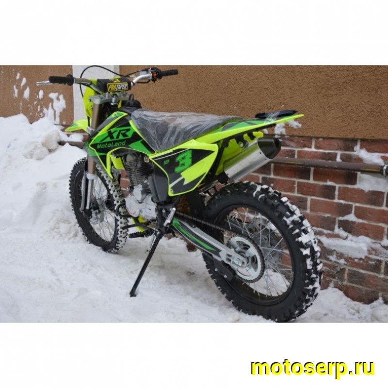 Купить  ====Мотоцикл Кросс/Эндуро Motoland XR 250 LITE (спортинв), Зеленый 21/18, 165FMM, 250сс, диск (шт) (ML 15321 купить с доставкой по Москве и России, цена, технические характеристики, комплектация фото  - motoserp.ru