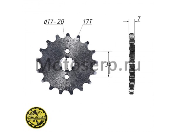 Купить  Звезда ведущая (428-17) 156-164FML (125-250cc) (шт) (SM 687-6946 купить с доставкой по Москве и России, цена, технические характеристики, комплектация фото  - motoserp.ru