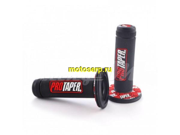 Купить  Ручки руля (грипсы) Кросс PRO-TAPER черные/красные мягкие (пара) (SM 121-6385 купить с доставкой по Москве и России, цена, технические характеристики, комплектация фото  - motoserp.ru