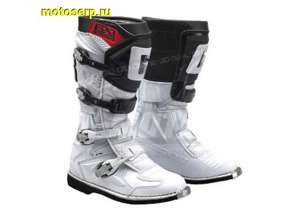 Купить  Мотоботы кросс. GAERNE GX-1 (2019)  белые р-р 44" (Ч/З) (пар) (SM 872-4273 купить с доставкой по Москве и России, цена, технические характеристики, комплектация фото  - motoserp.ru