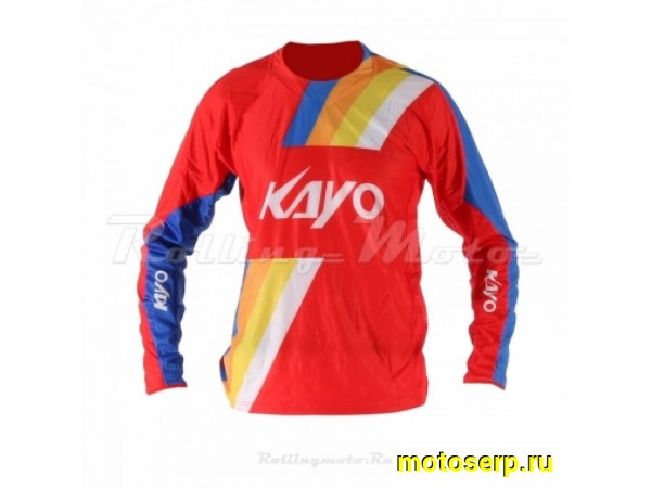 Купить  Джерси (футболка для мотокросса) KAYO красная/синяя (XXXL)  (шт) (0 купить с доставкой по Москве и России, цена, технические характеристики, комплектация фото  - motoserp.ru