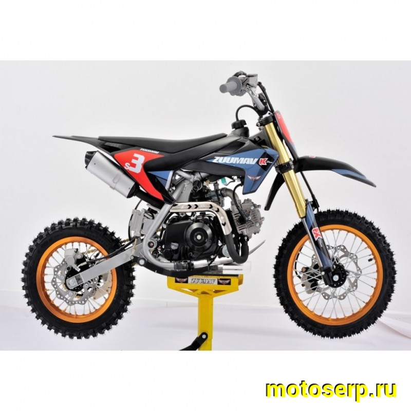 Купить  ====Питбайк ZUUMAV FX S3 (спортинв), 12/14, 4Т, 110cc, автомат , возд. охлажд.,карбюр.,диск/диск. (шт) (ZUUMAV купить с доставкой по Москве и России, цена, технические характеристики, комплектация фото  - motoserp.ru