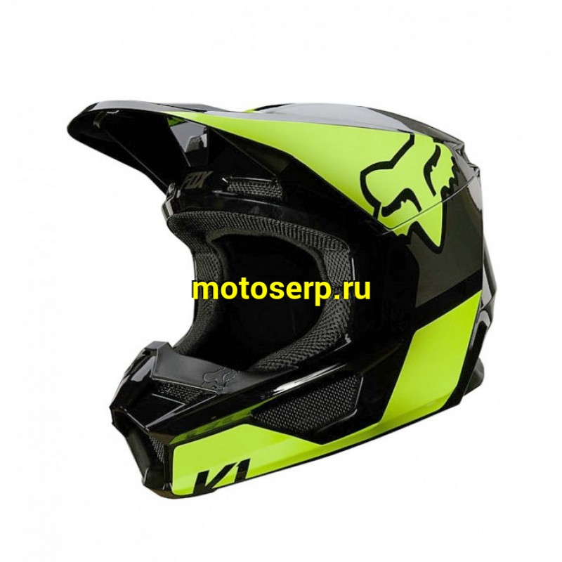 Купить  ====Шлем Кросс Fox V1 Revn Youth Helmet Yellow YM (25876-130-YM) (шт) (0 купить с доставкой по Москве и России, цена, технические характеристики, комплектация фото  - motoserp.ru