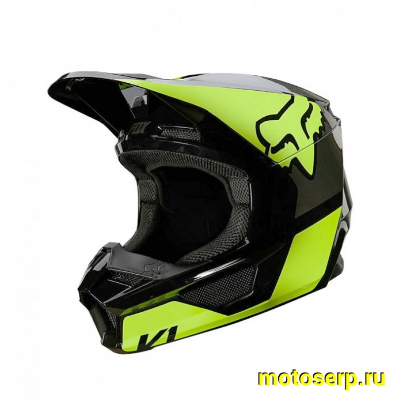 Купить  ====Шлем Кросс Fox V1 Revn Youth Helmet Yellow YM (25876-130-YM) (шт) (0 купить с доставкой по Москве и России, цена, технические характеристики, комплектация фото  - motoserp.ru