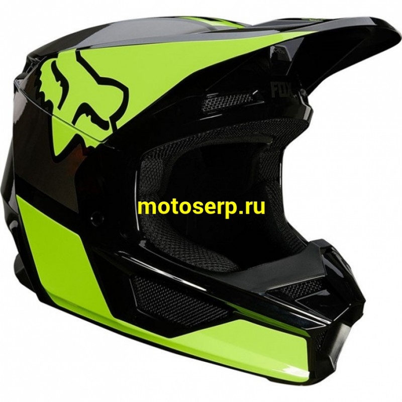 Купить  ====Шлем Кросс Fox V1 Revn Youth Helmet Yellow YM (25876-130-YM) (шт) (0 купить с доставкой по Москве и России, цена, технические характеристики, комплектация фото  - motoserp.ru